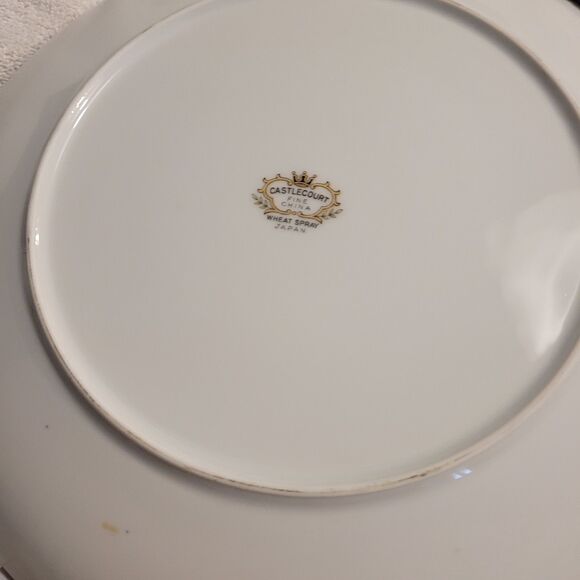 Castlecourt Fine China Japan Wheat Spray Set Of 4,  10.5” Single Dinner Plates - Picture 7 of 7